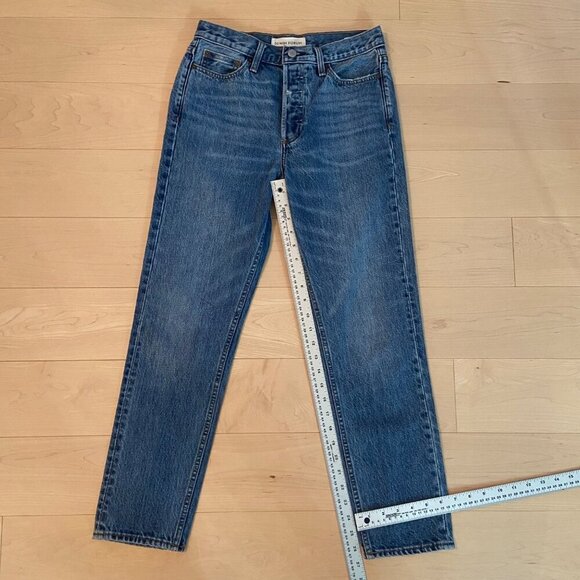 Denim Forum "The Ex Boyfriend" Jeans Size 26 high-rise Straight Leg Light W - Picture 12 of 14